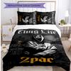 2pac Rapper Printed 3PCS Bedding Set Soft Breathable Duvet Cover Pillowcases Set Washable Bedroom Decor Home Gift