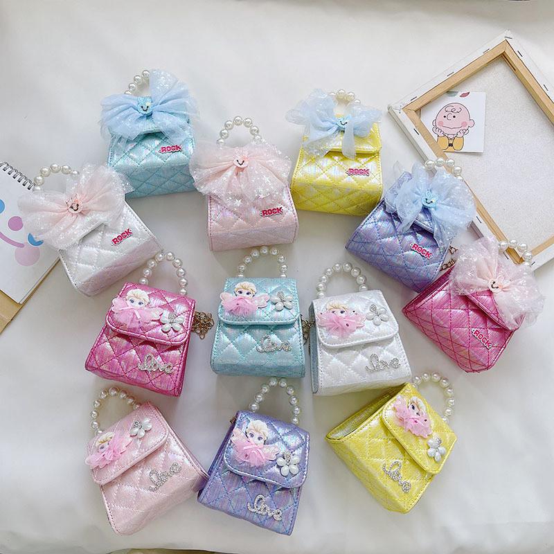 Stylish Mini Pu Leather Children's Crossbody Bag With Chic Bow Design For Kids