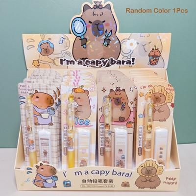 Kawaii 0,5 mm Capybara Druckbleistift-Set mit Mine Niedliche Schul- Büro- Schreibstifte Cartoon Schreibwaren Schülergeschenk