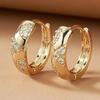 Bohemian Style Gold Hoop Earrings for Women - Sparkling Synthetic Design