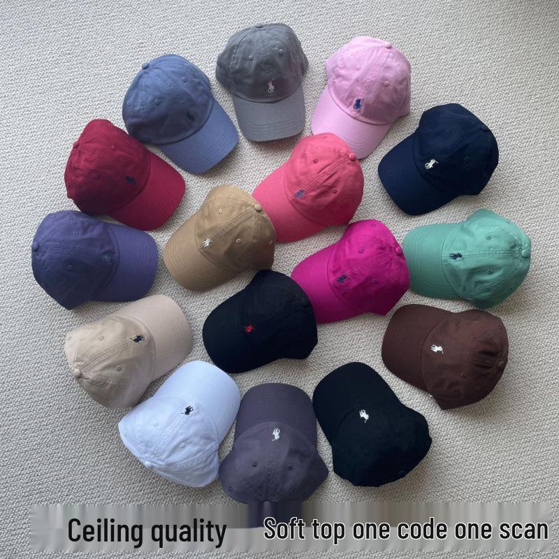 100% Bawełniana Czapka Baseballowa z Daszkiem Ruff Duck Tongue dla Mężczyzn i Kobiet - Czarna z Czerwoną Metką