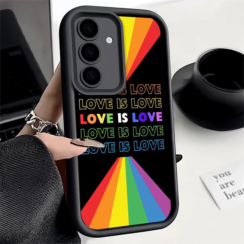LGBT Rainbow Love Is Love Soft Phone Case for Samsung Galaxy S26 Ultra S25 Edge S24 S23 S22 Plus S21 S20 FE 5G Shell Silicone Fu