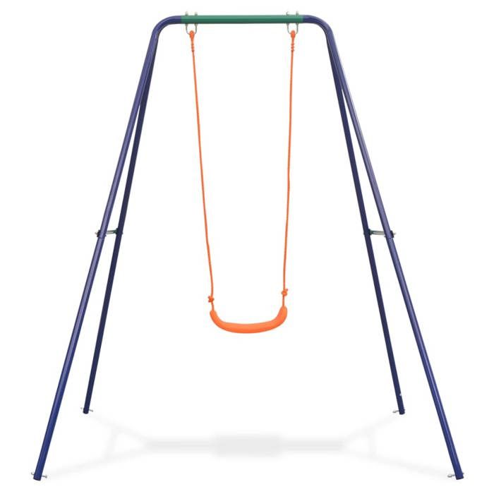 VidaXL Balançoire Simple Orange Aire de Jeux Portique Balancelle pour Enfant 91361