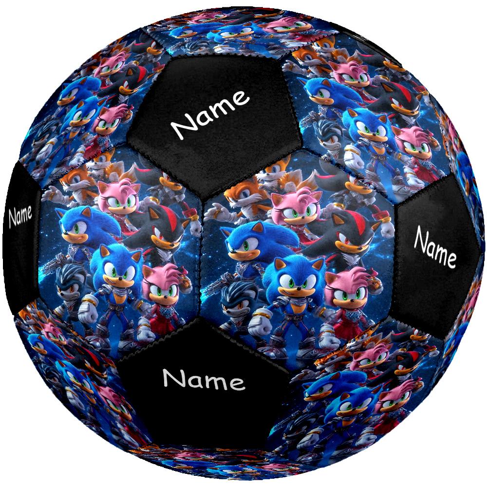 Custom Name Sonic Theme Size 5 Soccer Ball, Suitable for Both Indoor and Outdoor Matches, a Gift Suitable for Everyone.