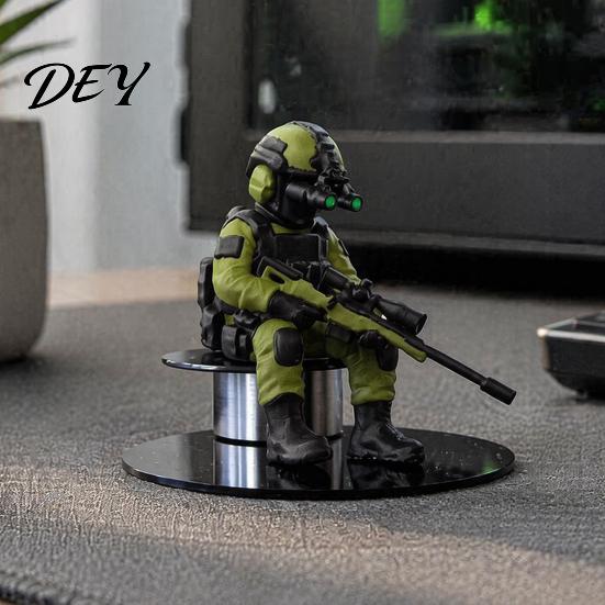 Collectible Military Figurine 3D Printed Soldier Desktop Figurine, Model, Miniature Action Figure Ornament for Home Office Car Decor And Lovers