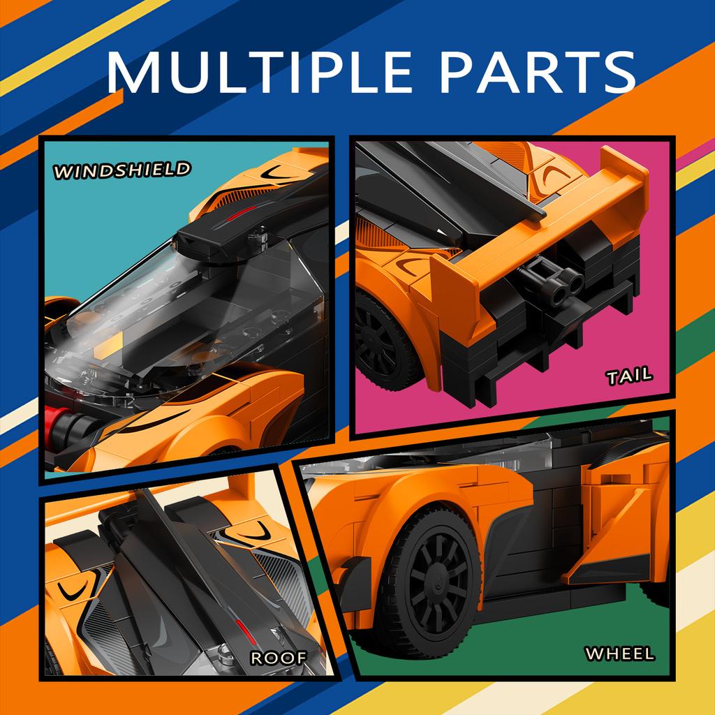 Non-Toxic Sembo Block 294Pcs Super Sports Car Assemblage Building Blocks Moc Racing Vehicle Models Construction Toys For Kids Holiday Gift