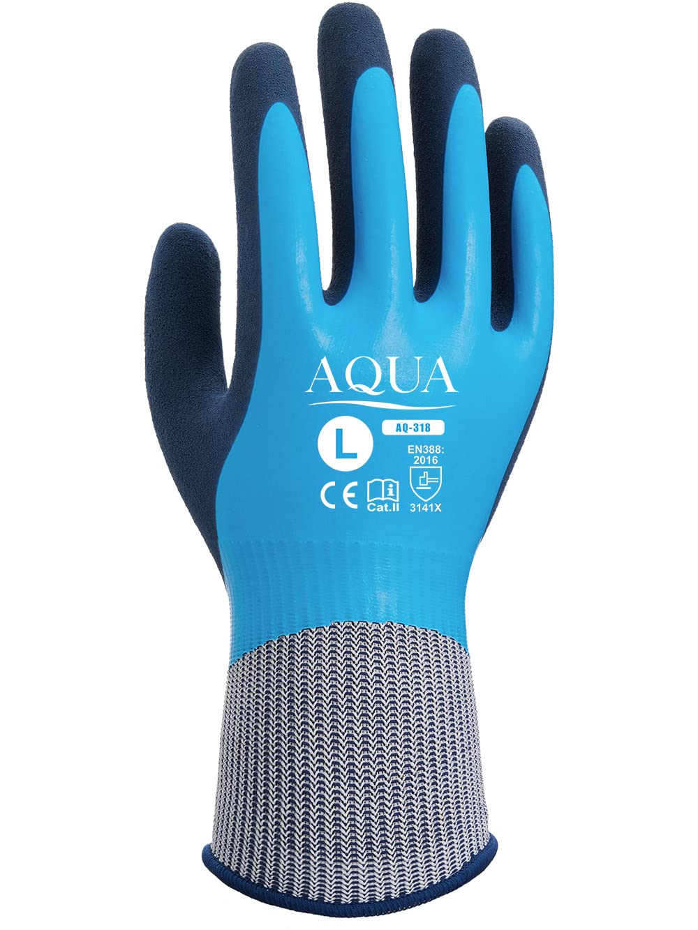 

Weed DEVOLG Work Special Natural LL Amazon Exclusive Gloves, Waterproof, Anti-Slip, Rubber, Blue, Size, AQ-318 (5 Pairs) - синий