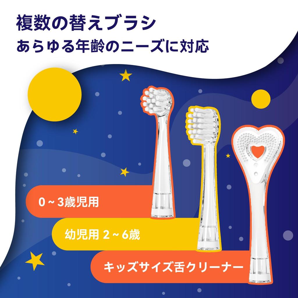Seago Kids Electric Toothbrush for Ages Schoolers and 8 Replacement Brush DIY Rainbow USB Sonic for Kids and 0-6 (Elementary Toddlers), Heads,