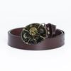 Men's Trendy Casual Cowhide Leather Belt with Alloy Smooth Buckle