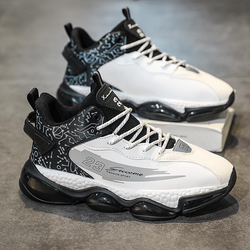 Men's New Fashion Youth Casual Sport Footwear School Sports Training Basketball Shoes Running Shoes Male Student Outdoor Shoe