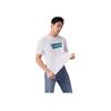 Levis Comfortable Casual Logo Print Round Neck Short Sleeve T-Shirt Men T-Shirts White 001AM-0004