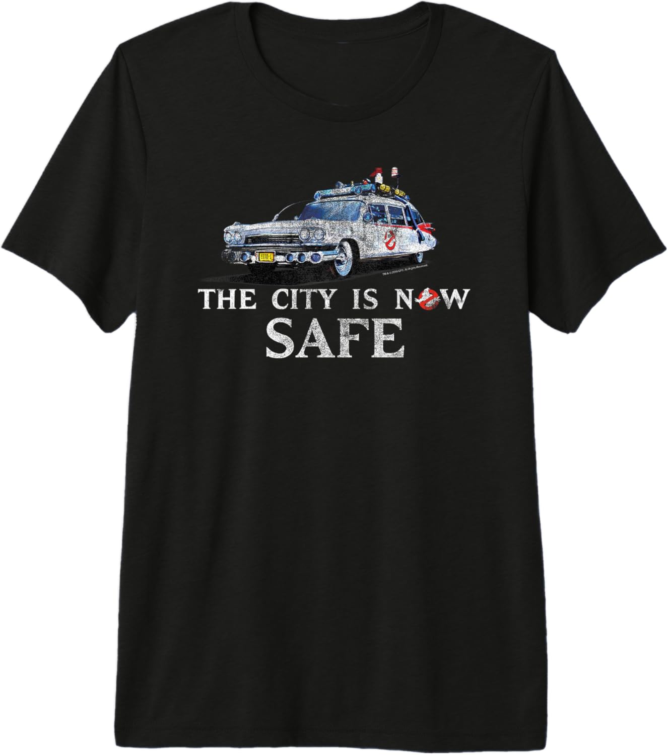 Ghostbusters The City is Safe Ectomobile Retro Movie Premium Tri-blend T-Shirt S