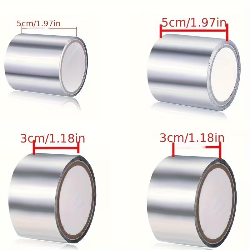 Aluminum Foil Waterproof & Oil-Proof Sealing Tape Heat Resistant Kitchen Sink & Stove Gap Sealer Strip for Bathroom and Toilet
