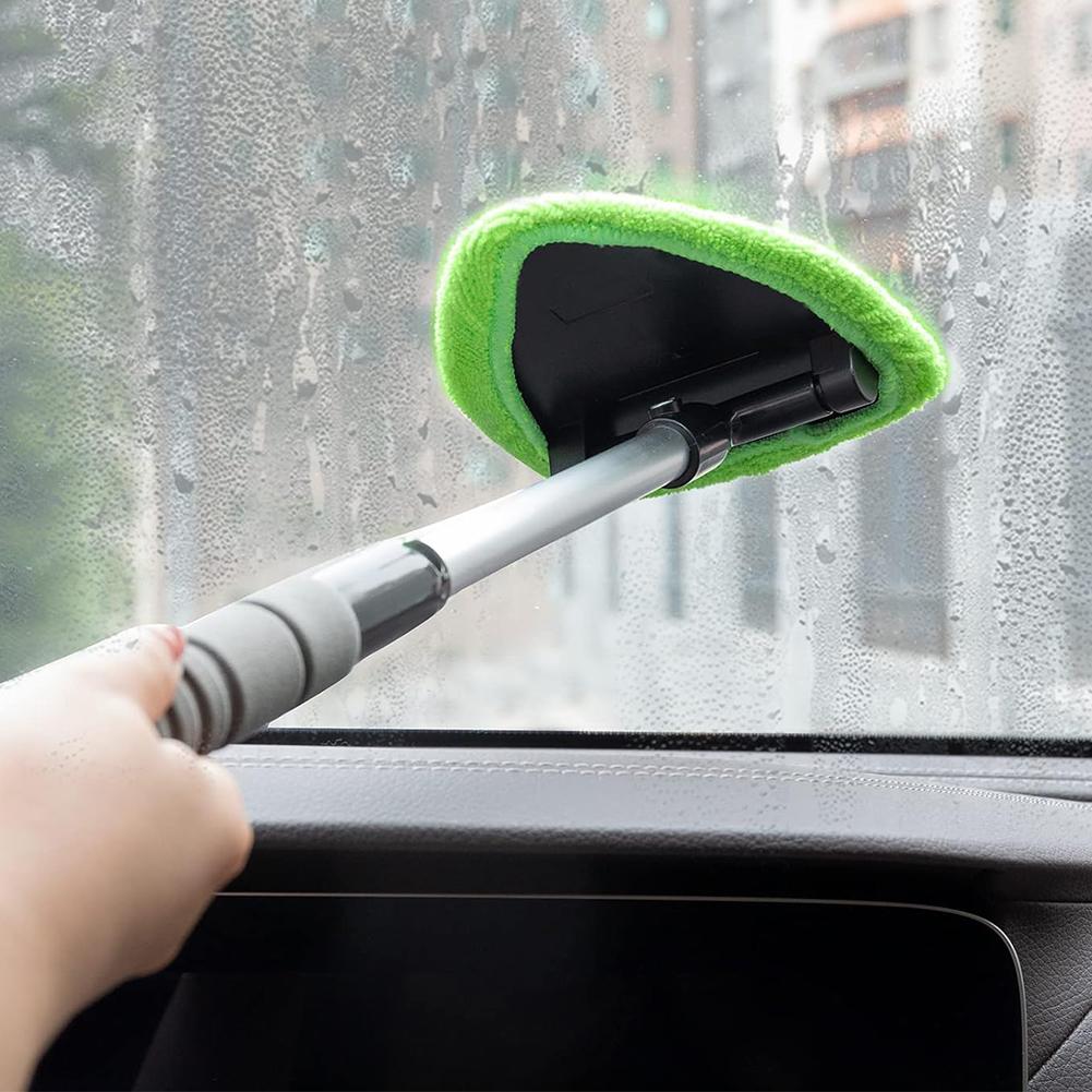 Car Windshield Cleaning Tool Extendable Handle Car Glass Cleaning Brush Windshield Wiper Cleaner for SUV Truck RV Cleaning Tools