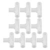 10Pcs Shoe Rack Connector Tee 12Mm Inner Diameter Plastic 3-Way Closet Rod Joint for Canvas Wardrobe Cabinet Parts Furniture