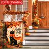 2D Flat, 2D Flat Thanksgiving Black Cat Maple Leaf Autumn Garden Flag_1-28x40 Inch Outdoor Garden Flag Double-sided Home Decoration Courtyard Decorati
