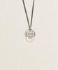 Towtow Archive Flat Skull Necklace Silver Burnished