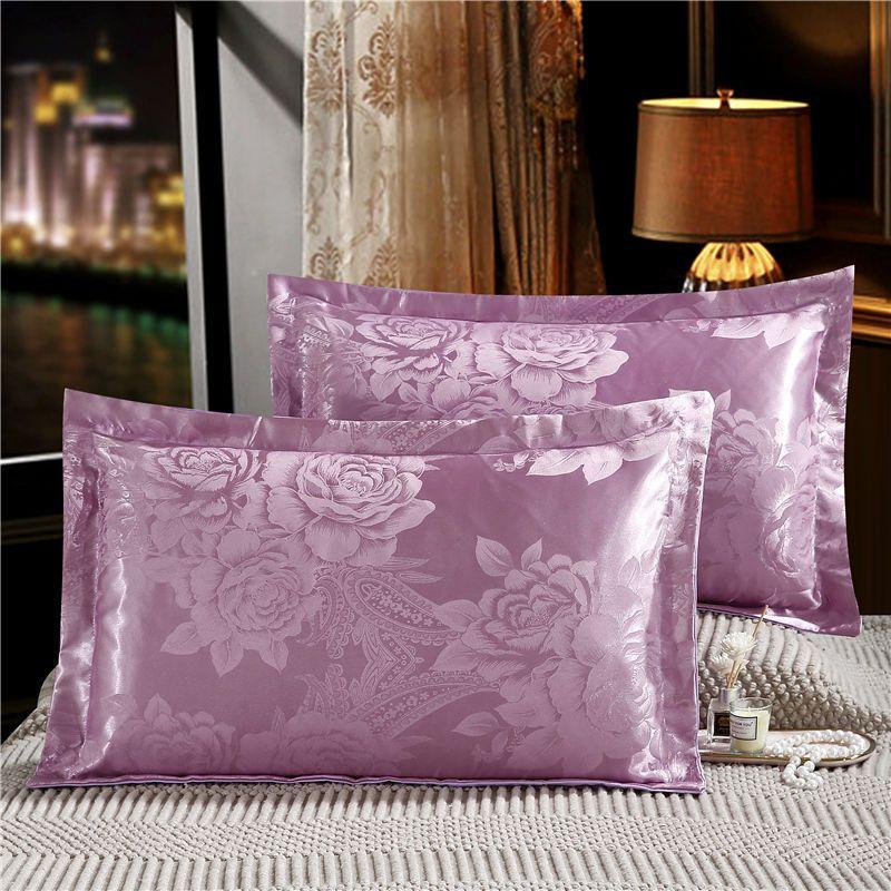 2PCS Europejski styl luksusowe żakardowe koperty poszewki na poduszki 48x74cm Poszewka na poduszkę dla dorosłych Poszewka na poduszkę dekoracyjna satynowa poszewka na poduszkę