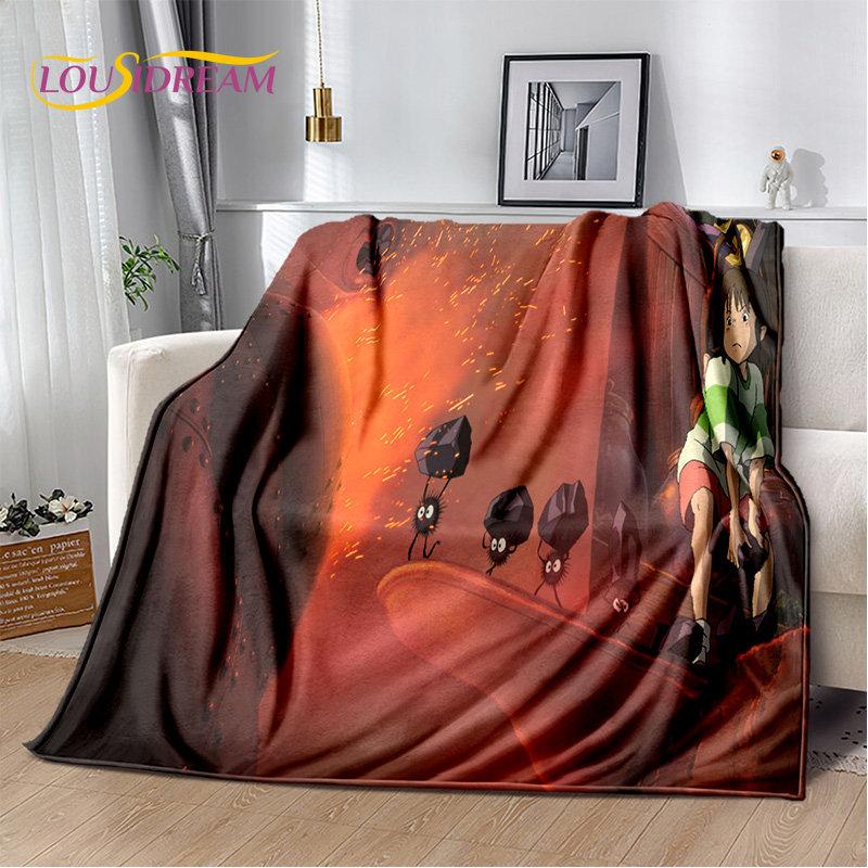 Spirited Away Cartoon Anime Soft Plush Blanket,Flannel Blanket Throw Blanket for Living Room Bedroom Bed Sofa Picnic Cover Kids