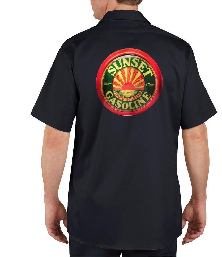 Sunset Gasoline - Mechanics Graphic Work Shirt Short Sleeve Unisex T-Shirt XXXXL