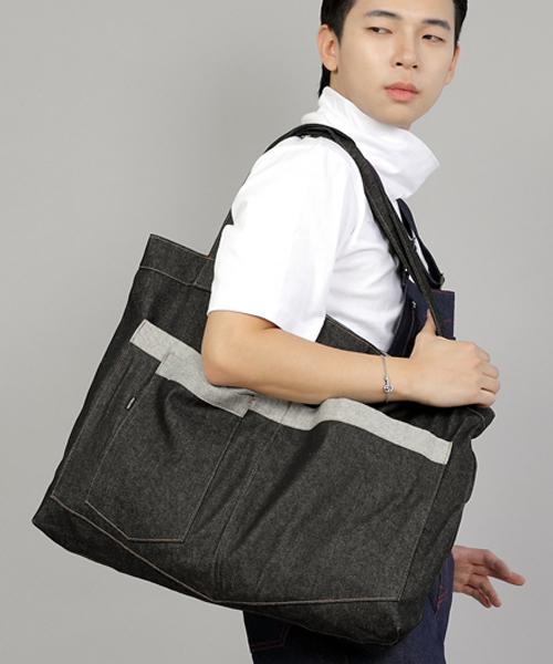 Saintcrew City Boy Mega Big Shoulder Bag Cbm-110 Black Denim Brs