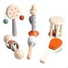 Wooden Educational Toy Set Infant Rattle Rattling HandEye Coordination Sensory