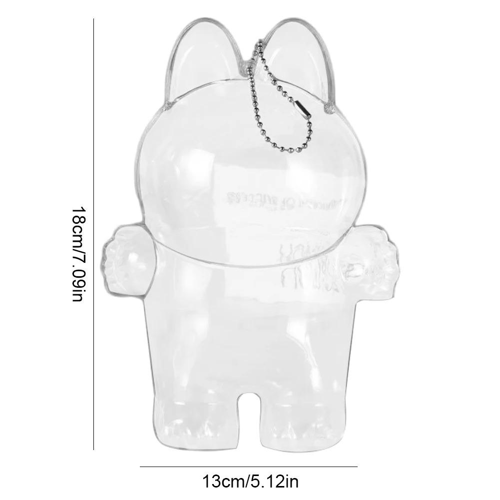 LABUBU V1 V2 Transparent Protective Shell Macaron Standing Protective Cover Dust Cover Doll Labubu Protector Case