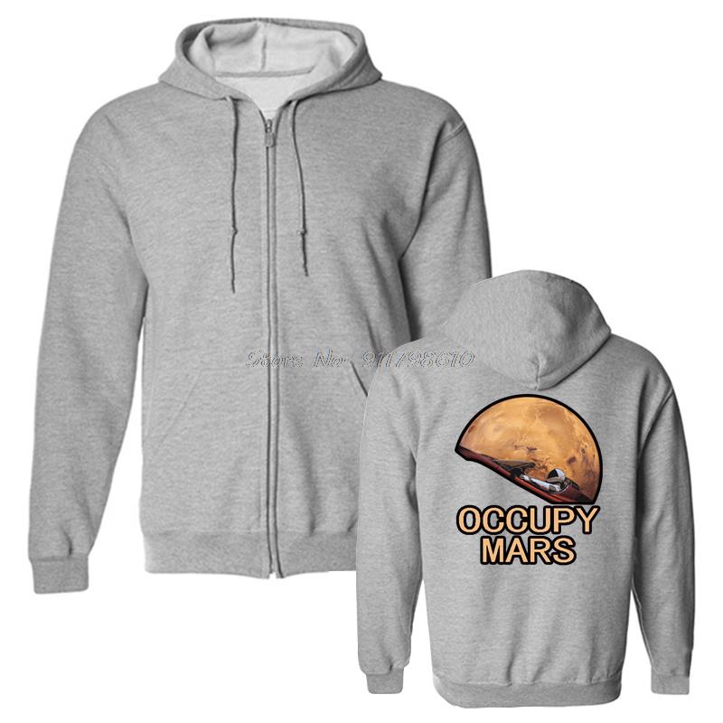 Occupy Mars Spacex Starman Hoodie Men Elon Musk Falcon Heavy 9 Men Hooded Fleece Hoodies Sweatshirt Streetwear Harajuku