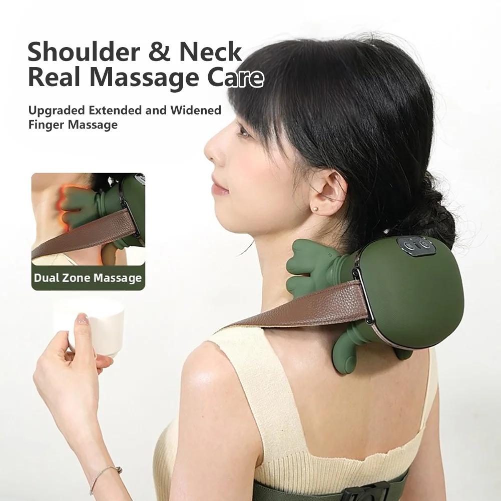 Adjustable Shoulder Neck Massager Kneading & Heating Shiatsu Massage Neck & Shoulders Muscle Relief
