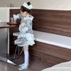 Girls' Stylish Autumn 2025 Skirt & Korean Sweet Sweatshirt Two-Piece Set