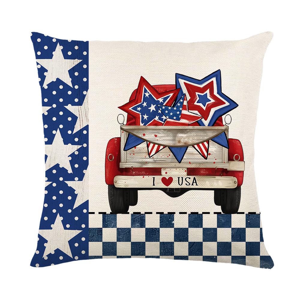 Linen Printed Pillow Cover Home Living Room Decoration Pillow Cover Bedroom Cushion Cover