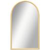 Arched Wall Mirror, Wooden Frame, 110 x 65 cm, Natural Wood