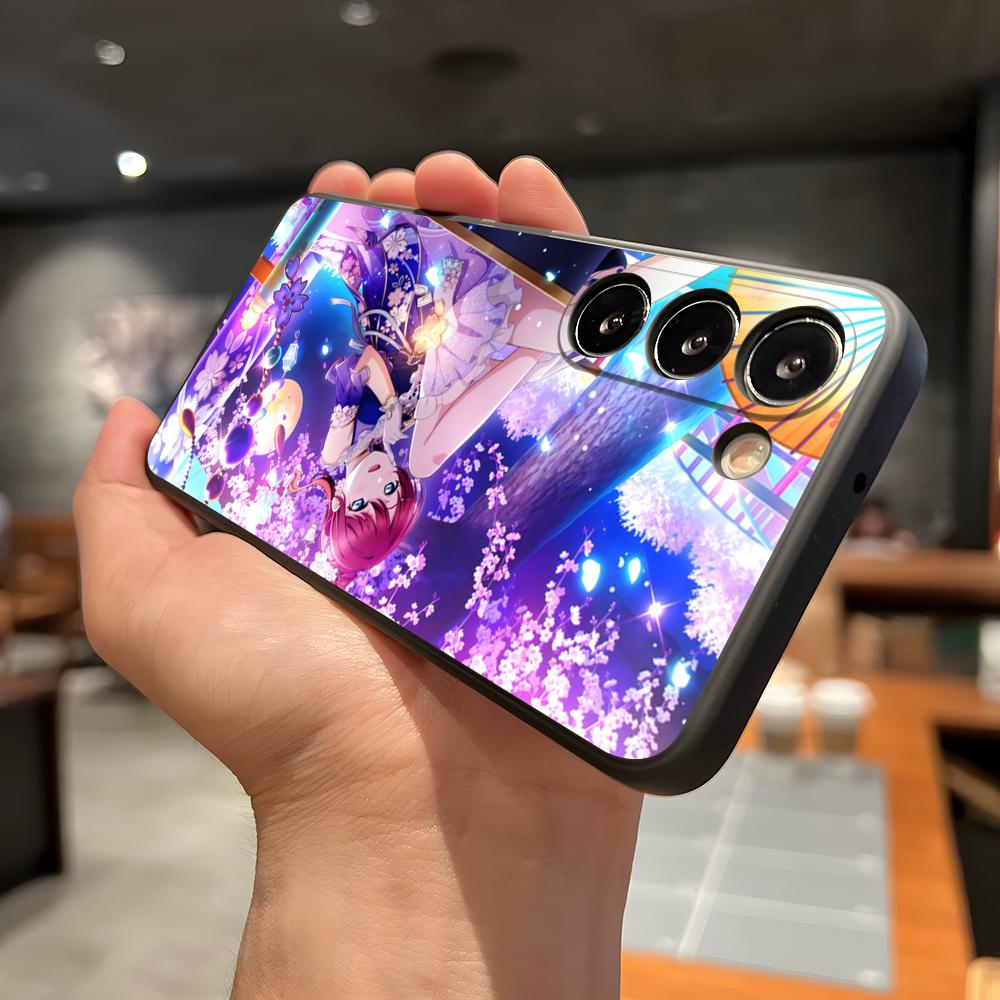 Love Live Anime Phone Case For Samsung A56 A36 A26 A16 A15 A25 A35 A55 A14 A34 A24 A54 Black Soft Shell