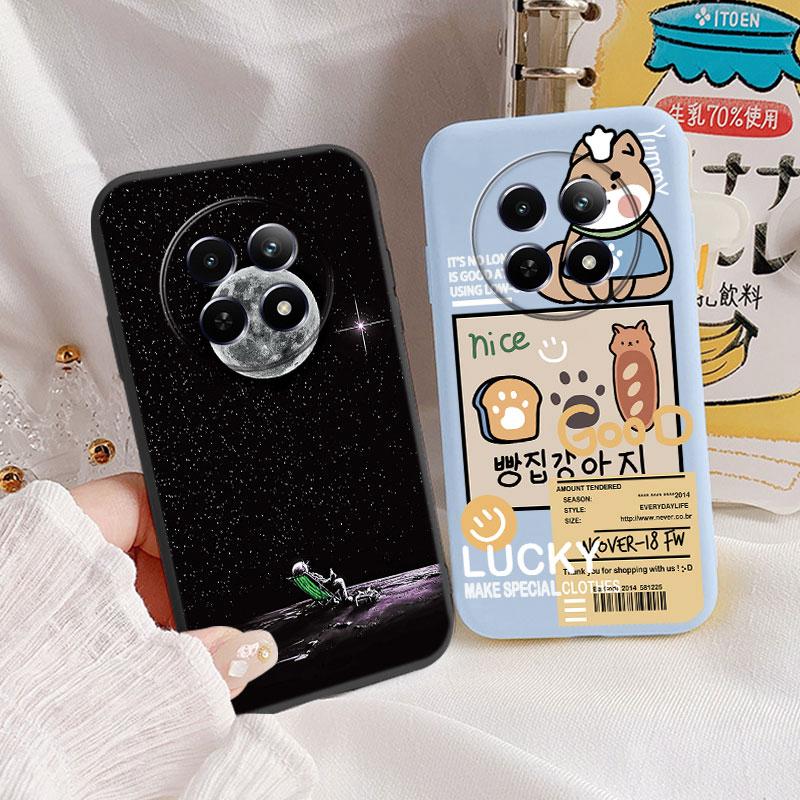 Case For Redmi 14C 4G 14R 5G A4 Note 14 Pro Poco C67 Cute Heart Flower Back Cover Soft Silicone Matte Protective Fundas Cartoon