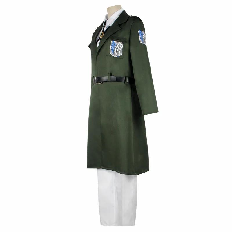 Attack on Titan Cosplay Anime Stagione 4 Corpo di Ricerca Eren Jager Armin Arlert Giacca Verde Scuro Costumi di Halloween per Donne Uomini
