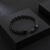 Herren 18k Vergoldetes Gedrehtes Seil Armband, 6mm Edelstahl, Schmuck im Hip-Hop-Stil.