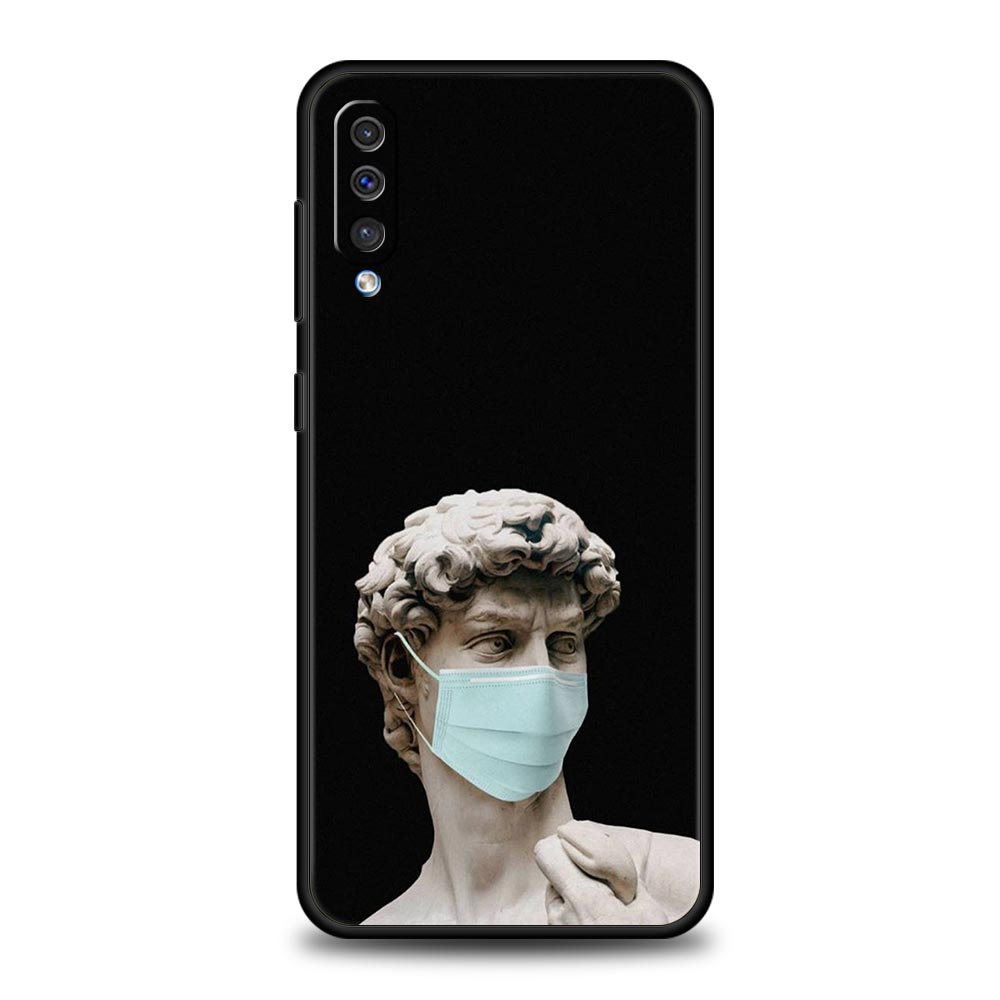 Cartoon Statue Abstract Art Phone Case for Samsung Galaxy A56 A36 A26 A16 A34 A24 A42 A22 A20 A12 A40 A30 A10 5G Soft TPU Cover