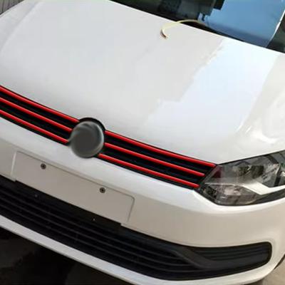 Červené samolepky na auto Reflexní proužky Přední kapota Mřížka Lišty Autodoplňky Dekorace pro VW Golf 6 7 Autodoplňky