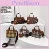 Stylish Retro Plaid Crossbody Bag For Kids Lightweight Fashionable And Practical Design