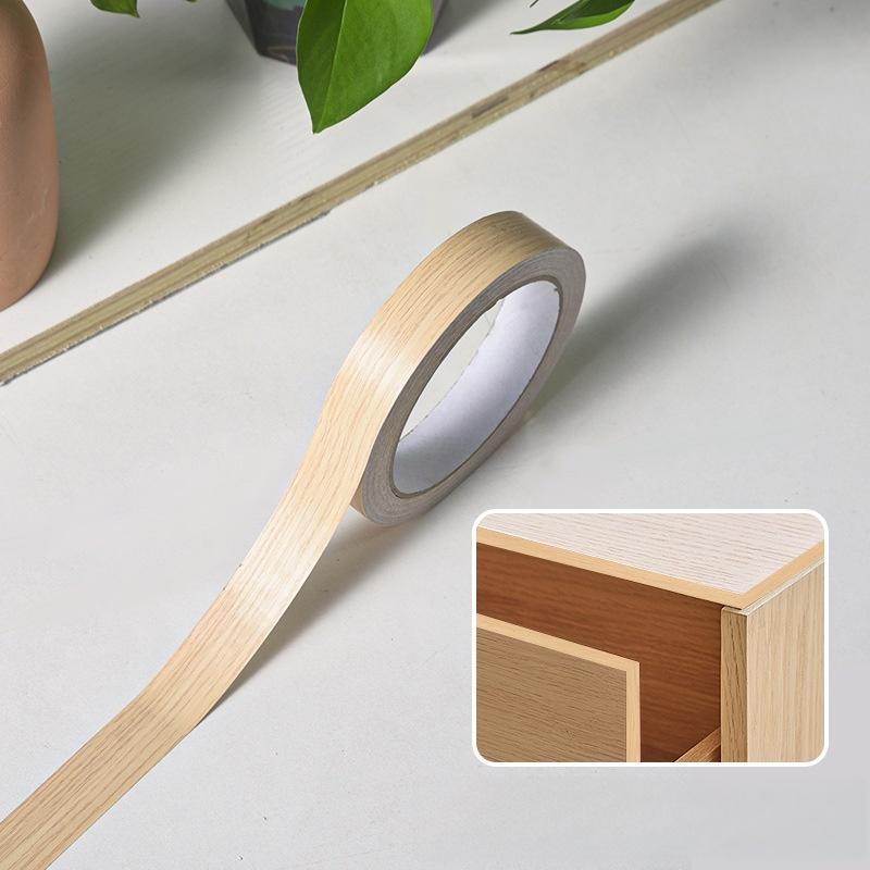 1PC 10m/393.7inch Pine Imitation Wood Edge Stickers with Self-adhesive Ceiling Decorative Lines, Wardrobe Cabinet Door Frame