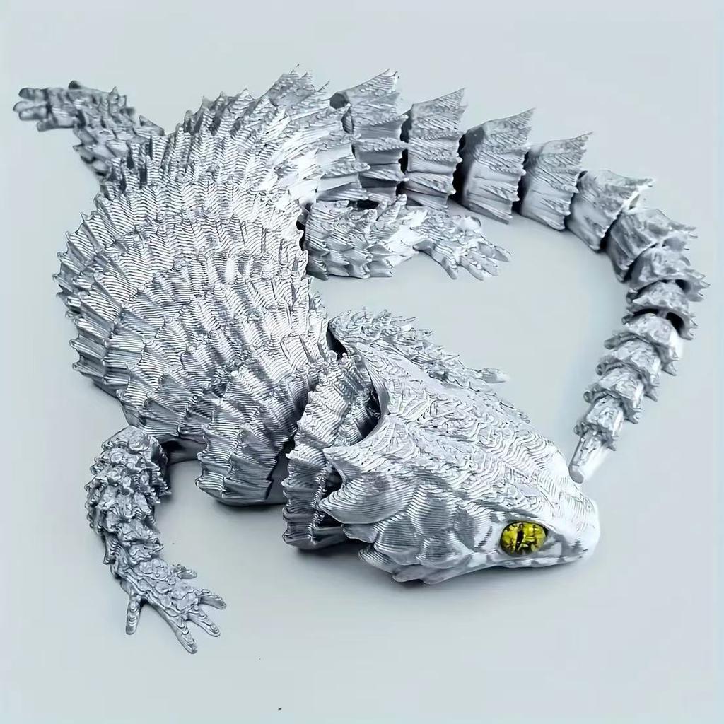 3D Printed Crocodile Articular Movable Funny Gifts Rotatable Office Home Desktop Decorations Crafts Decor 3D Printing Toy