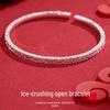 Crushed Ice Bracelet: Women's Three-Sided Sparkling Luxury Gift for Girlfriend on Valentine's Day