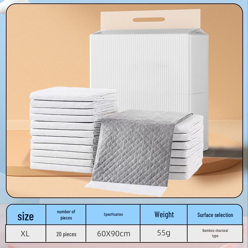 Bamboo Charcoal Quick-Dry Pet Pads: Absorbent Pee Pads for Dogs & Cats with Deodorizing Barrier