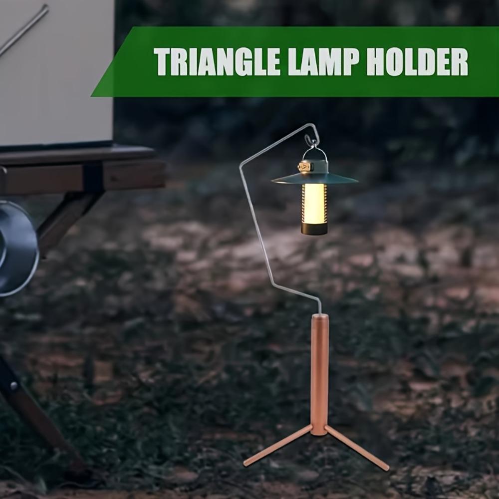 Portable Aluminum Alloy Tripod Lamp Stand - Adjustable Height, Three-Legged Base, Ideal for Outdoor Camping, Picnics, and Selfie Photography