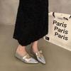 Fashion Flat Shoes Women's Plus Size Women's Shoes 41 42 43 Spring and Autumn 2025 New French Pointed Women's Mary Jane Shoes Loafers