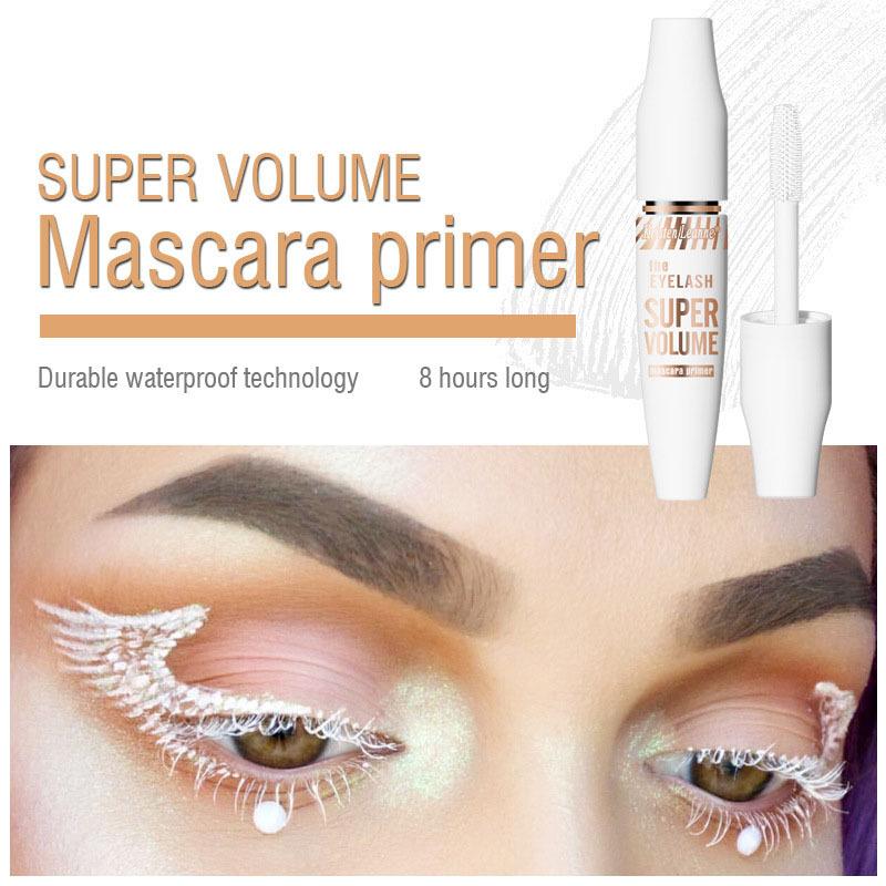 White Base Waterproof Mascara Curling and Thickening Lasting All Day