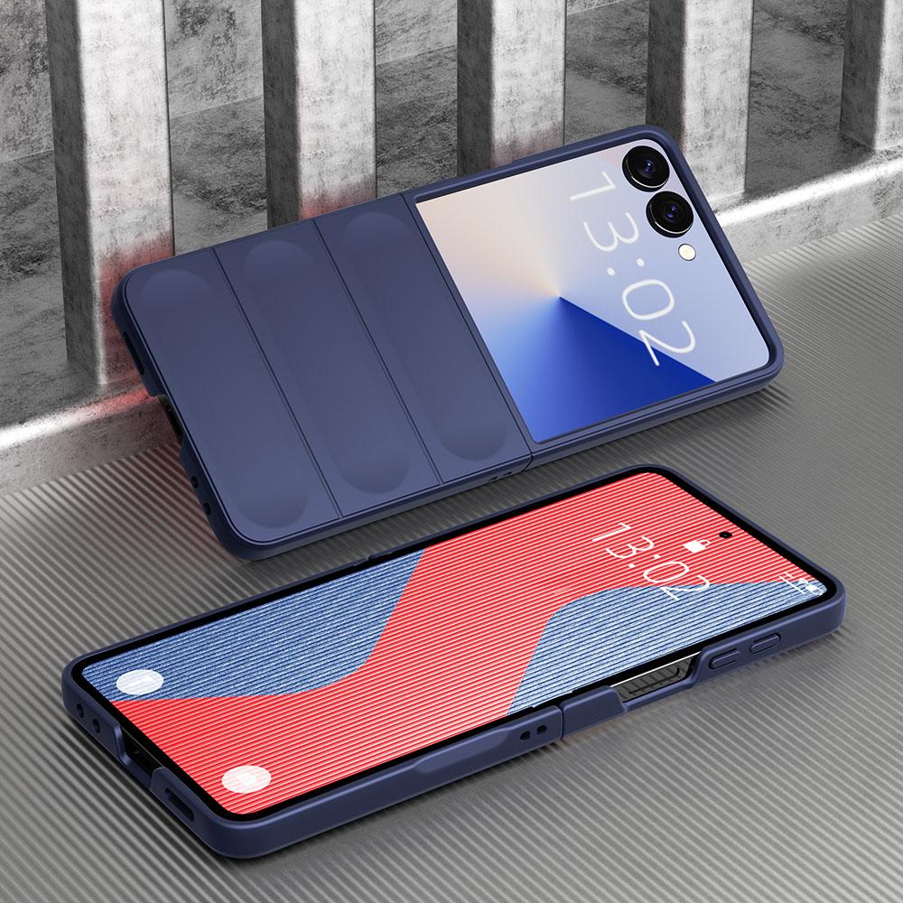 

KEYSION Shockproof Case for Samsung Z Flip 7 5G Anti-skid Hard Plastic Phone Back Cover for Galaxy Z Flip 7 5G for Galaxy Z Flip 7 синий