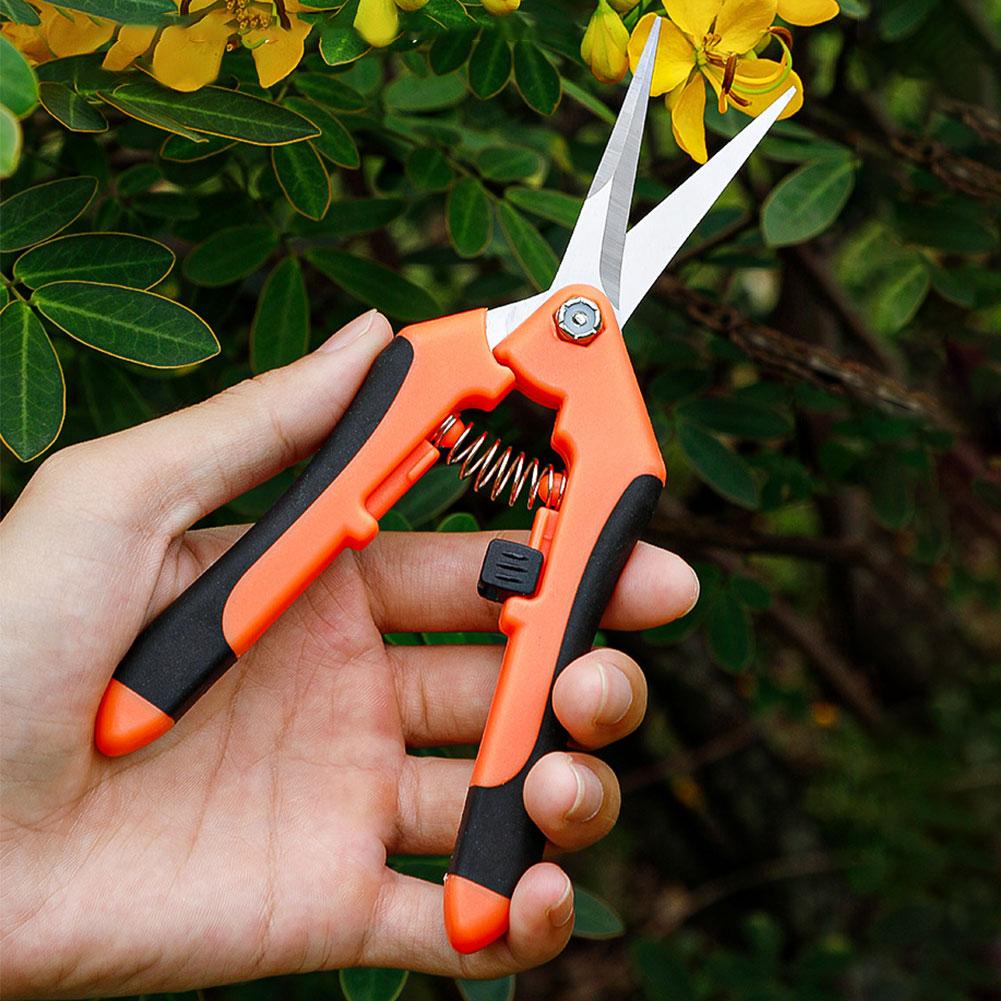 6.5 Inch Curved Pruning Scissors Multifunction Gardening Scissors Pruning Shears Flower Leaf Trimmer Scissors Gardening Supplies