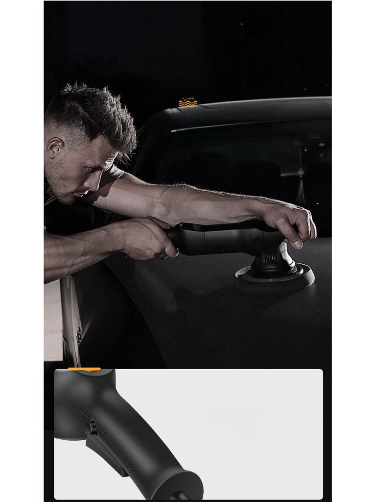220V Dual-Action Car Polish & Wax Machine with Eccentric Vibration