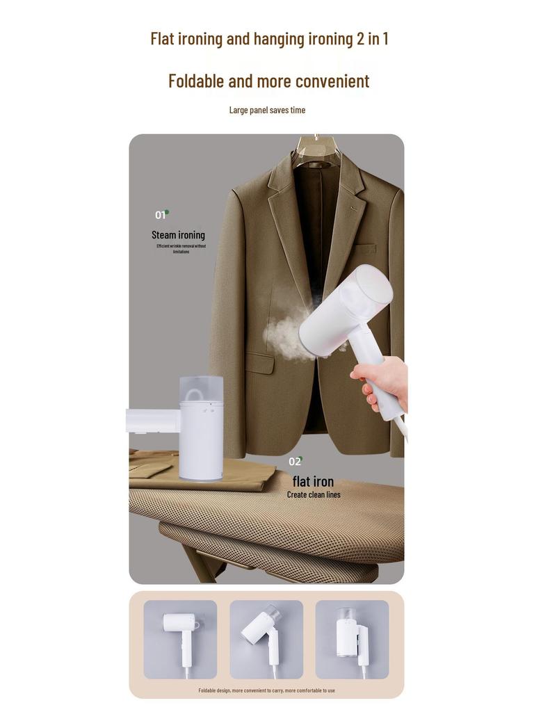 Compact Travel Handheld Garment Steamer and Mini Iron